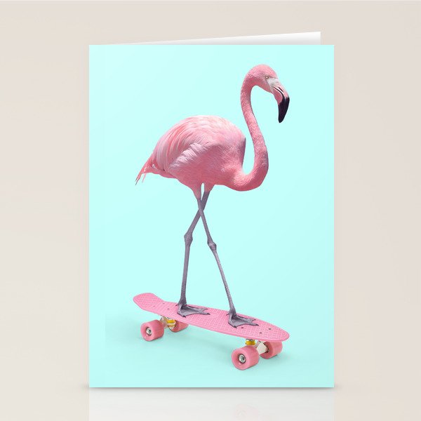 SKATE FLAMINGO Stationery Card Gallery Image 2