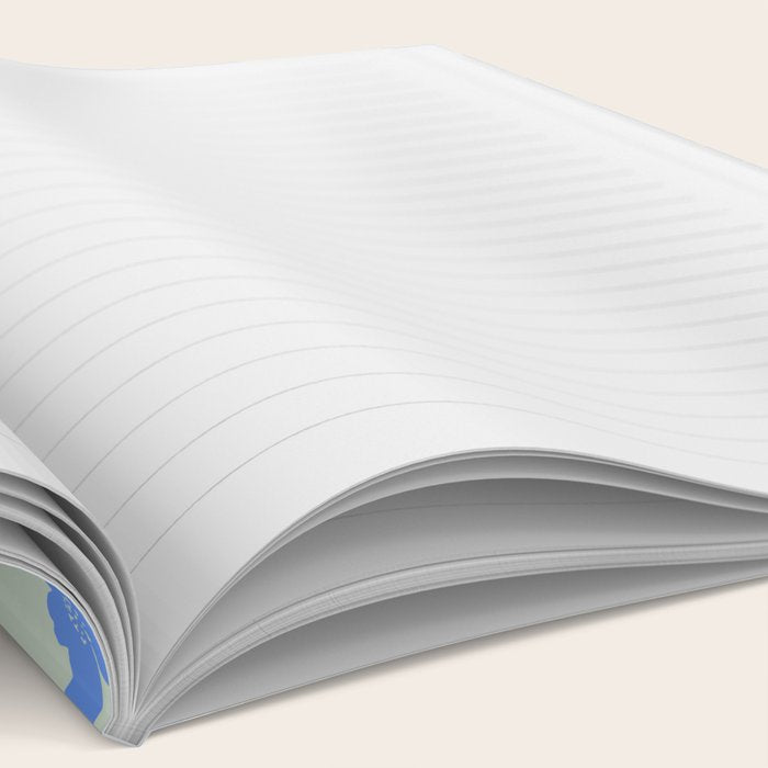 Blue flower blossom scatter on soft green Notebook Gallery Image 2
