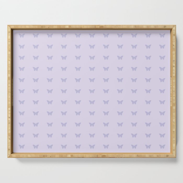Butterfly Pattern - Lilac Purple Serving Tray Gallery Image 1