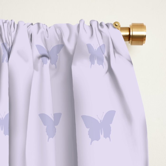 Butterfly Pattern - Lilac Purple Window Curtain Gallery Image 2