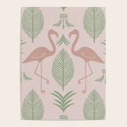 Palm Flamingos . Light Blush Poster Gallery Image 4