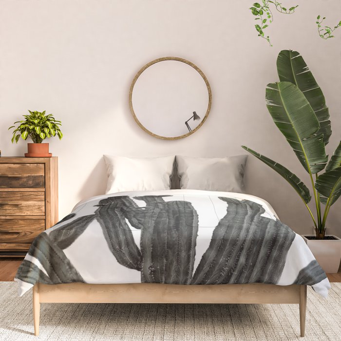 Black and White Cactus Comforter Gallery Image 3