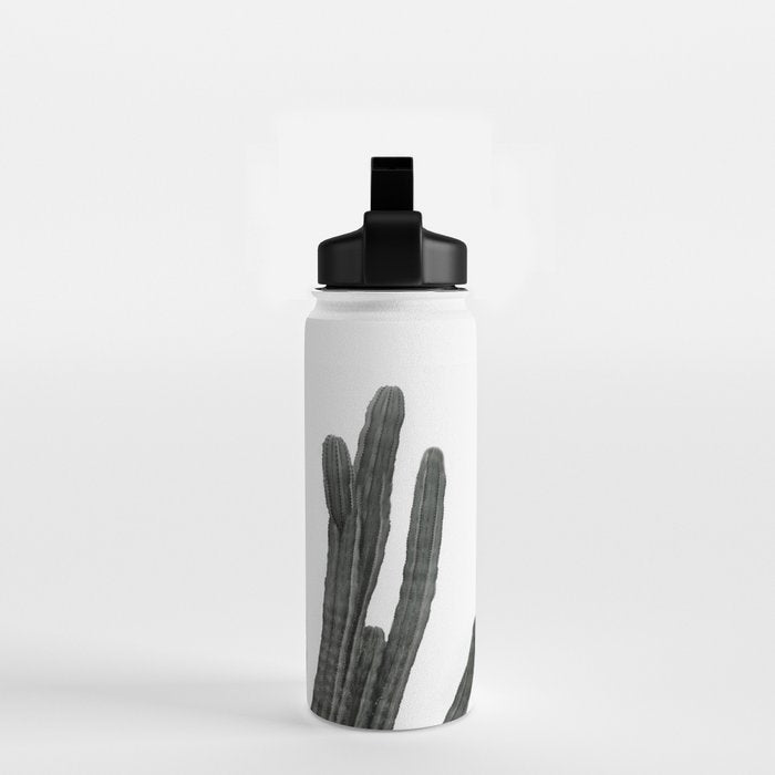 Black and White Cactus Water Bottle Gallery Image 2