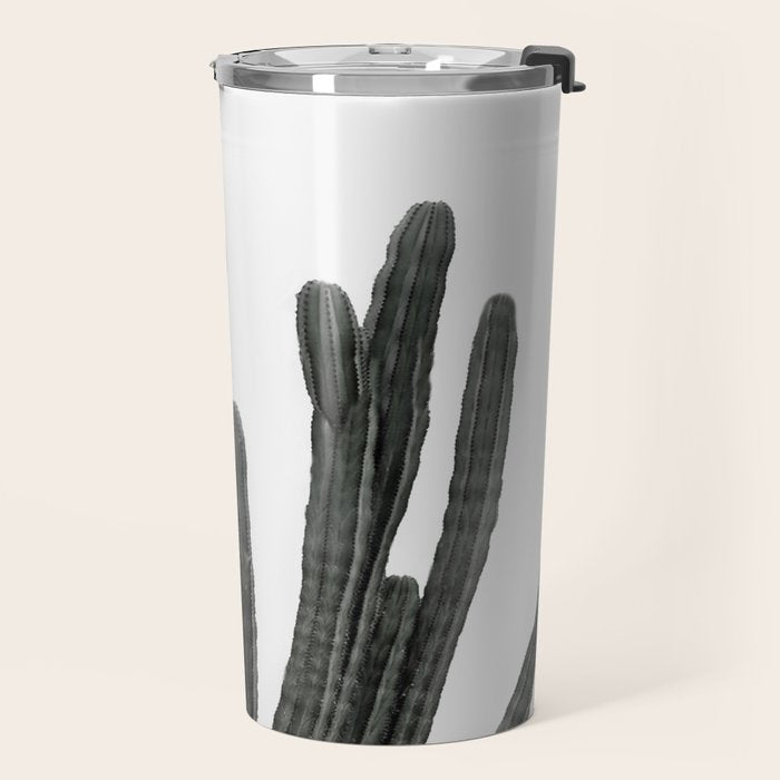 Black and White Cactus Travel Mug Gallery Image 2
