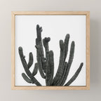 Black and White Cactus Mini Art Print Gallery Image 1
