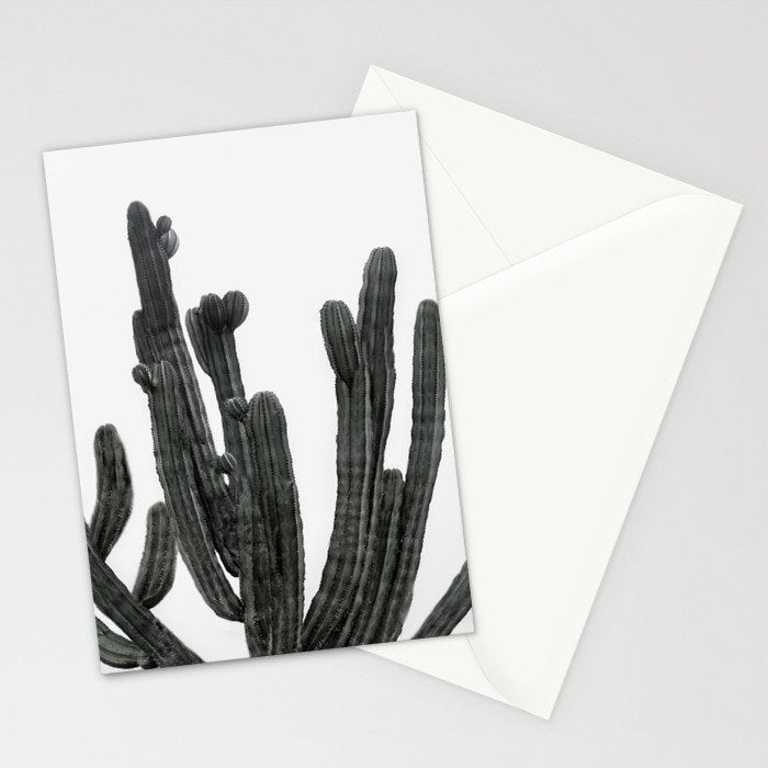 Black and White Cactus Stationery Card Gallery Image 2