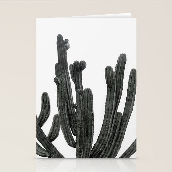 Black and White Cactus Stationery Card Gallery Image 2
