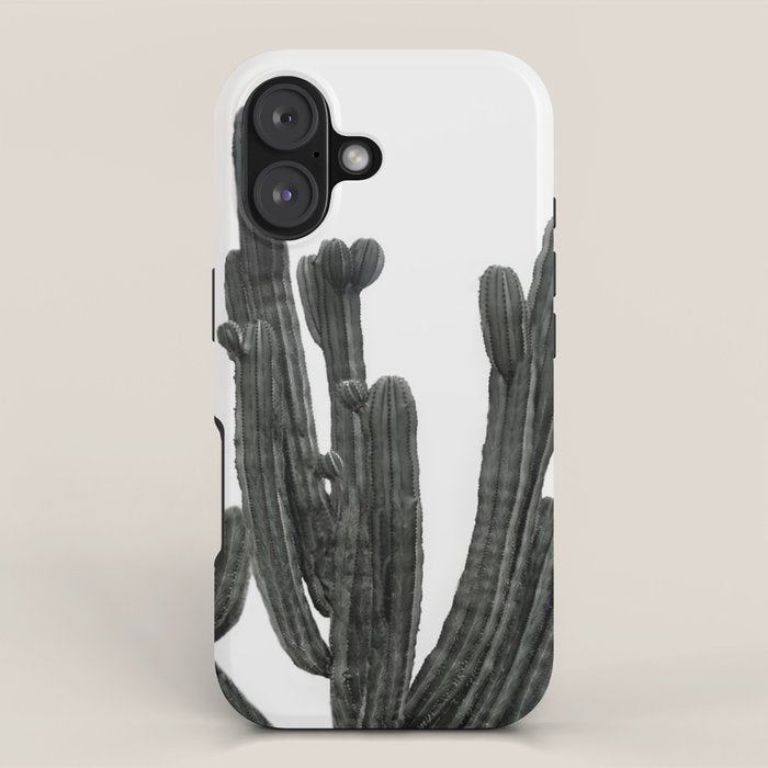 Black and White Cactus iPhone Case Gallery Image 1