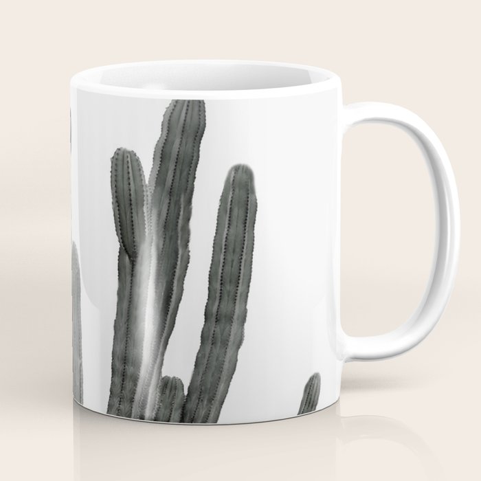 Black and White Cactus Coffee Mug Gallery Image 1