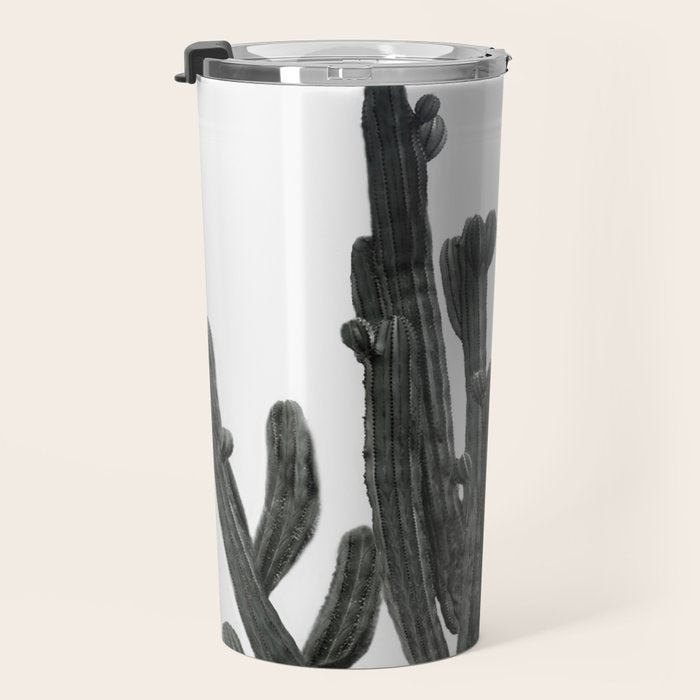 Black and White Cactus Travel Mug Gallery Image 3