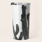Black and White Cactus Travel Mug Gallery Image 3