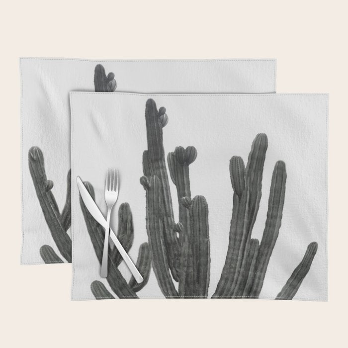 Black and White Cactus Placemat Gallery Image 1