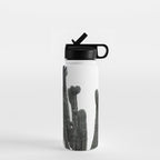 Black and White Cactus Water Bottle Gallery Image 1