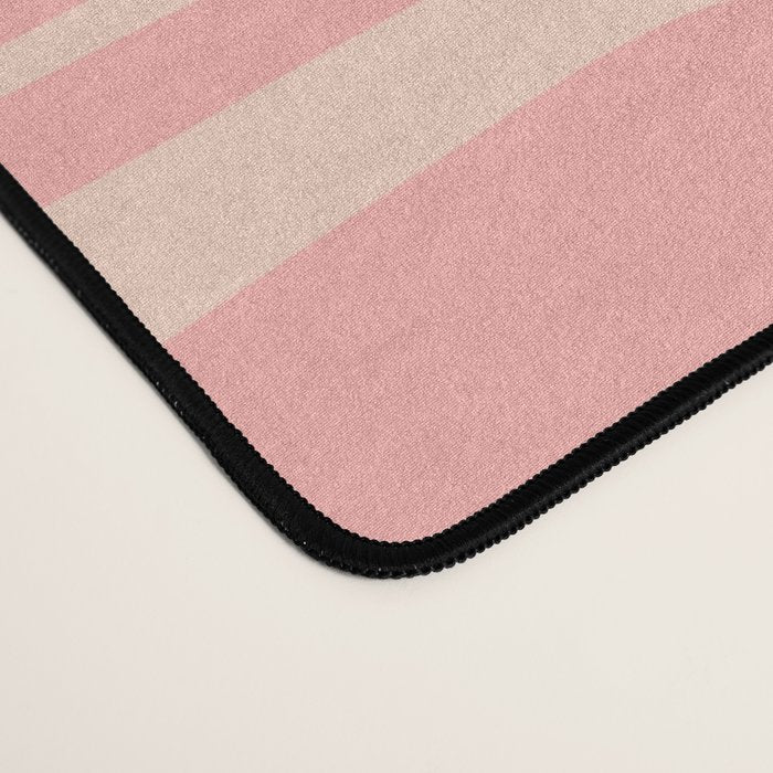 Mid Century Modern Piquet Multi Abstract Geometric Pattern in Pale Blush Pink Desk Mat Gallery Image 4