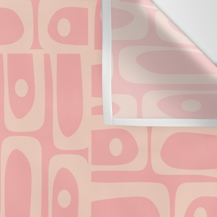 Mid Century Modern Piquet Multi Abstract Geometric Pattern in Pale Blush Pink Wall Tapestry Gallery Image 3