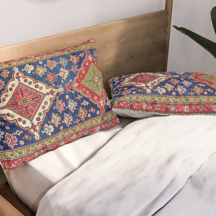 Azerbaijan Northwest Persian Long Rug Print Pillow Sham Gallery Image 2