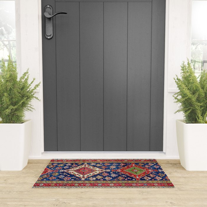 Azerbaijan Northwest Persian Long Rug Print Welcome Mat Gallery Image 3