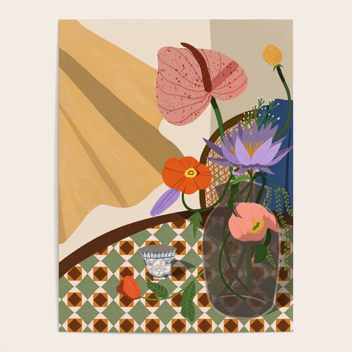 Flowers on the Dining Table. Poster Gallery Image 4