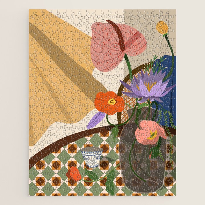 Flowers on the Dining Table. Jigsaw Puzzle Gallery Image 1