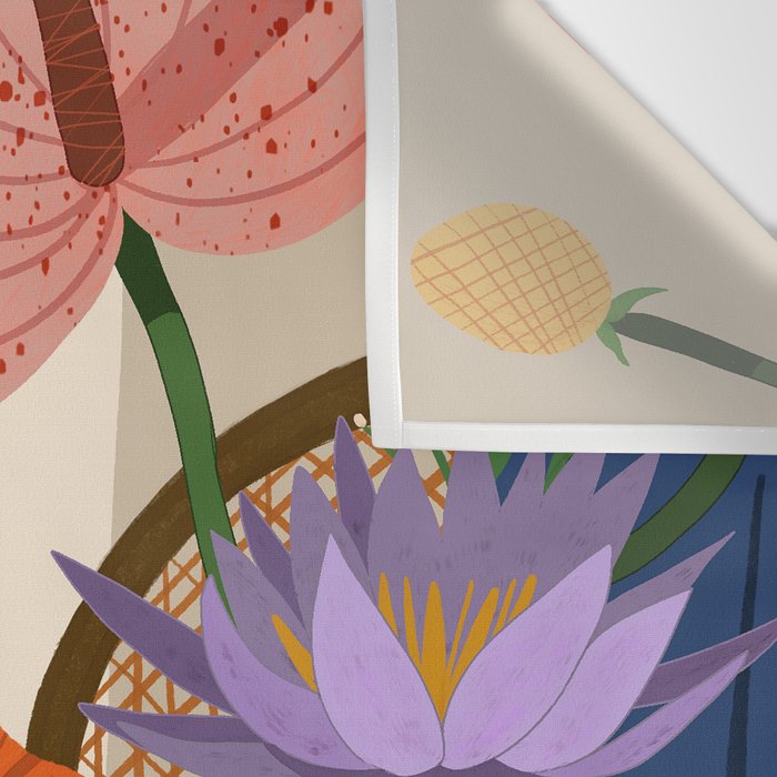 Flowers on the Dining Table. Wall Tapestry Gallery Image 3