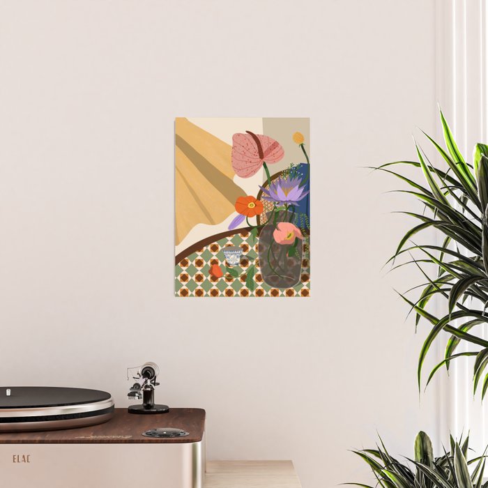 Flowers on the Dining Table. Poster Gallery Image 2