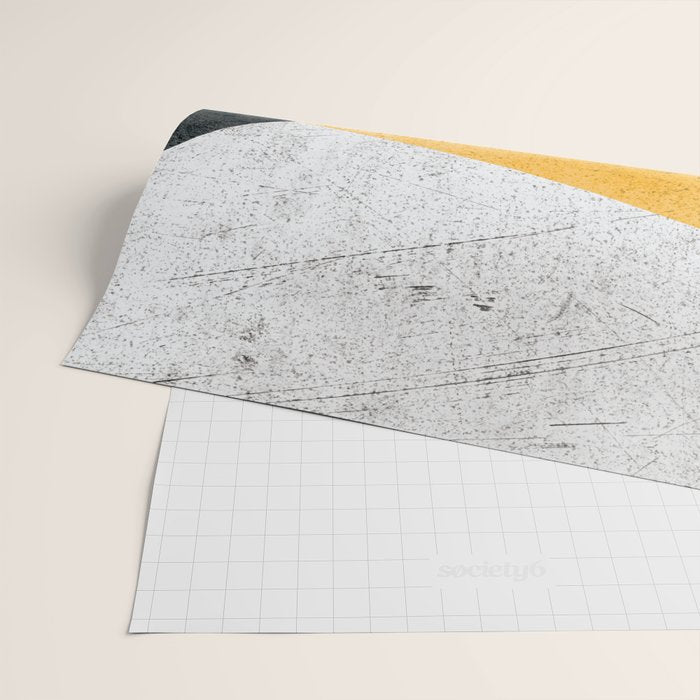 Modern Yellow & Black Geometric Wrapping Paper Gallery Image 2