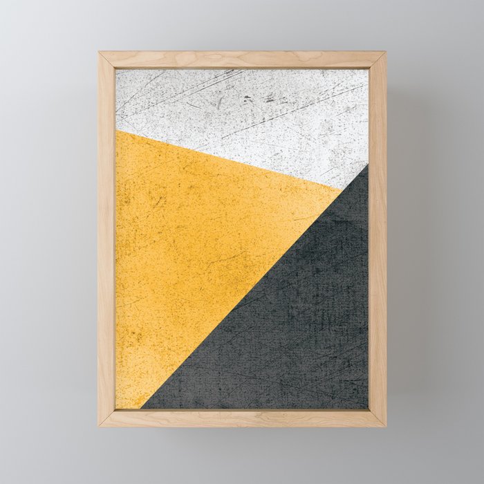 Modern Yellow & Black Geometric Mini Art Print Gallery Image 1