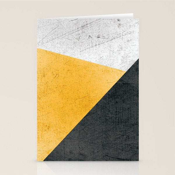 Modern Yellow & Black Geometric Stationery Card Gallery Image 1