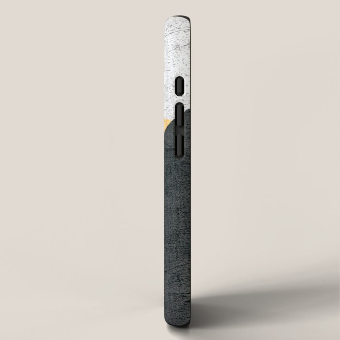 Modern Yellow & Black Geometric iPhone Case Gallery Image 2