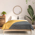 Modern Yellow & Black Geometric Comforter Gallery Image 3