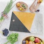 Modern Yellow & Black Geometric Cutting Board Gallery Image 2