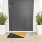 Modern Yellow & Black Geometric Welcome Mat Gallery Image 3