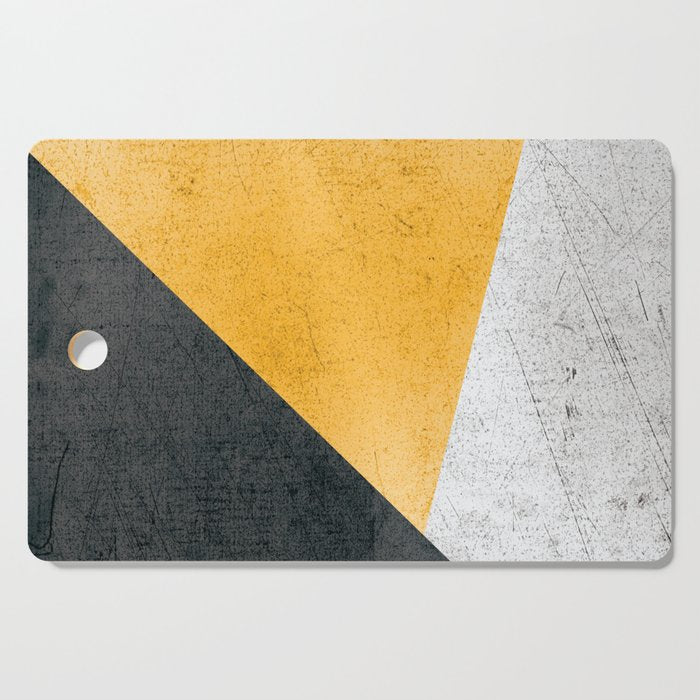 Modern Yellow & Black Geometric Cutting Board Gallery Image 1