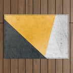 Modern Yellow & Black Geometric Outdoor Rug Gallery Image 1