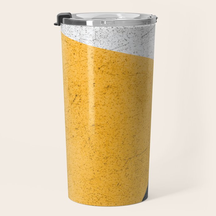 Modern Yellow & Black Geometric Travel Mug Gallery Image 3