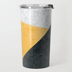 Modern Yellow & Black Geometric Travel Mug Gallery Image 2