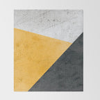 Modern Yellow & Black Geometric Throw Blanket Gallery Image 2