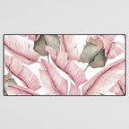 Tropical Banana Leaves, Watercolor Prints Desk Mat Gallery Image 3