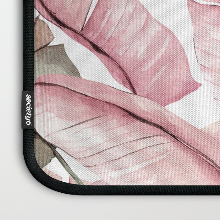 Tropical Banana Leaves, Watercolor Prints Laptop Sleeve Gallery Image 3