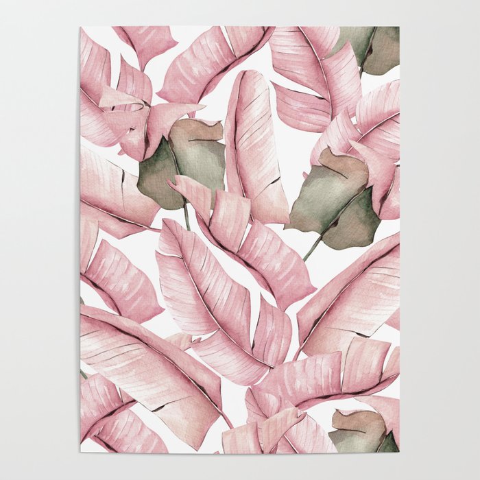 Tropical Banana Leaves, Watercolor Prints Poster Gallery Image 4
