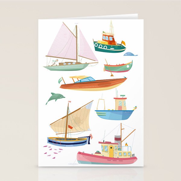 Boats poster Stationery Card Gallery Image 2