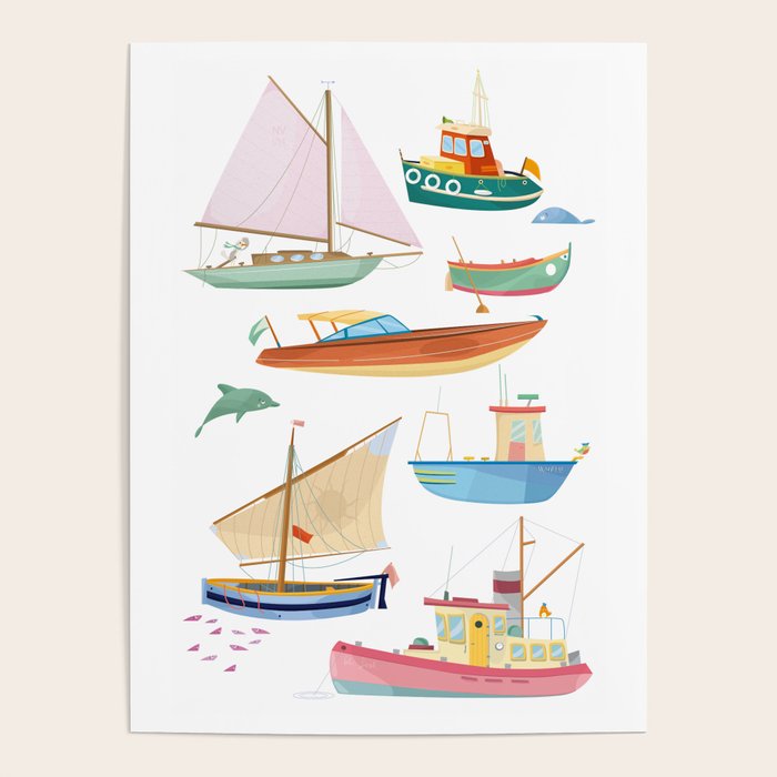Boats poster Poster Gallery Image 1