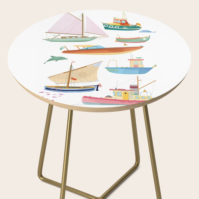 Boats poster Side Table Gallery Image 2