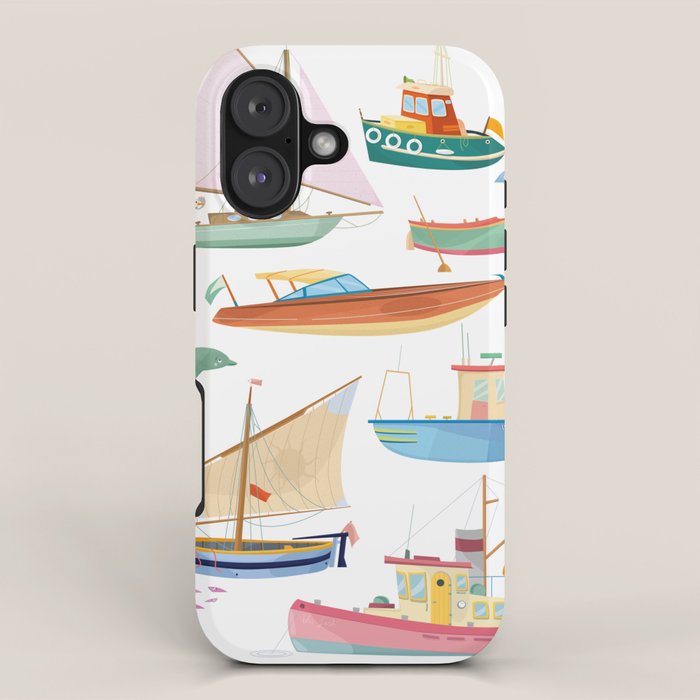 Boats poster iPhone Case Gallery Image 1
