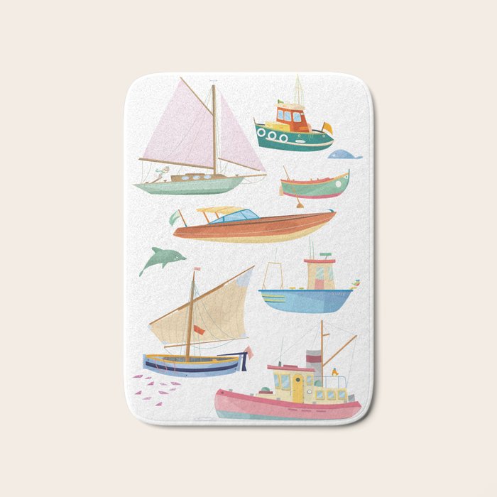 Boats poster Bath Mat Gallery Image 1