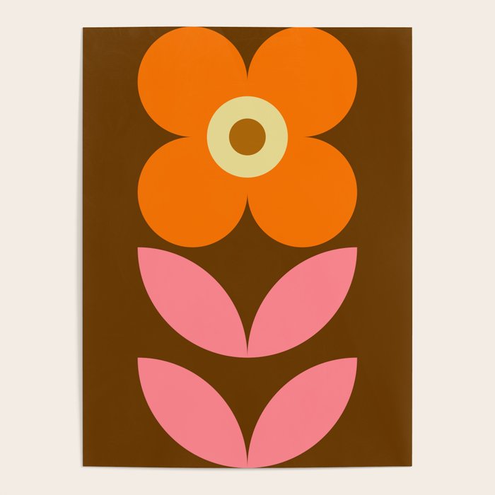 Retro Flower 10A Poster Gallery Image 4