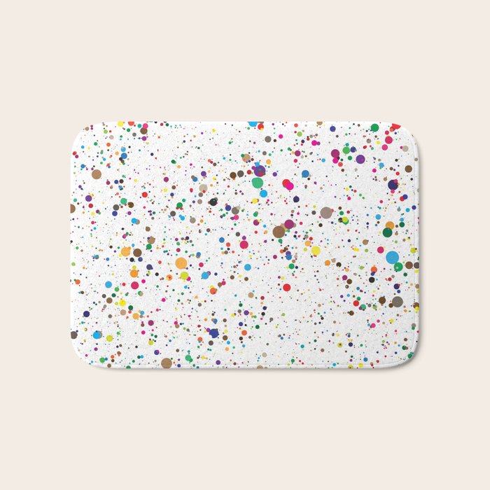 Confetti Paint Splatter Bath Mat Gallery Image 1