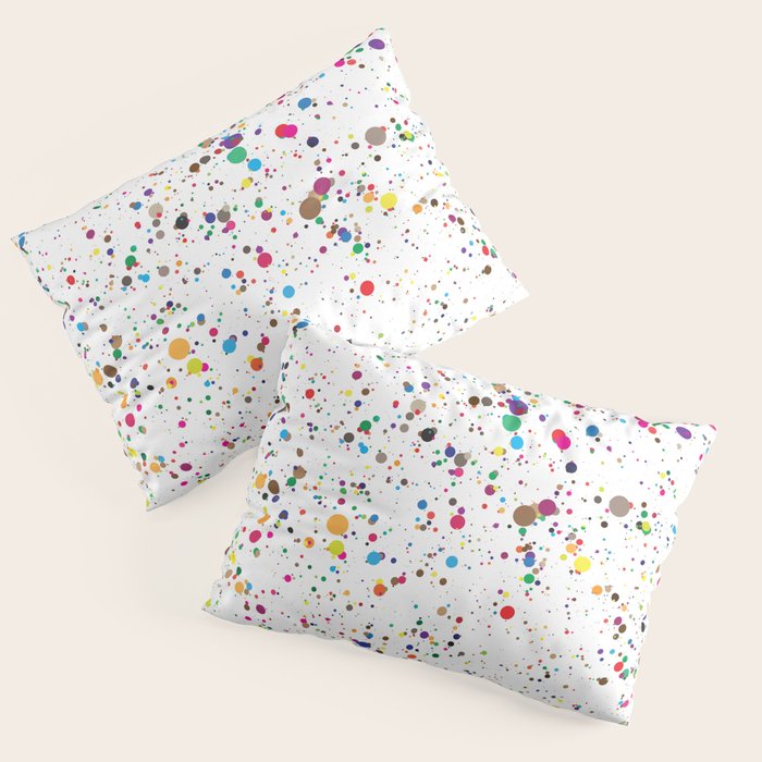 Confetti Paint Splatter Pillow Sham Gallery Image 1