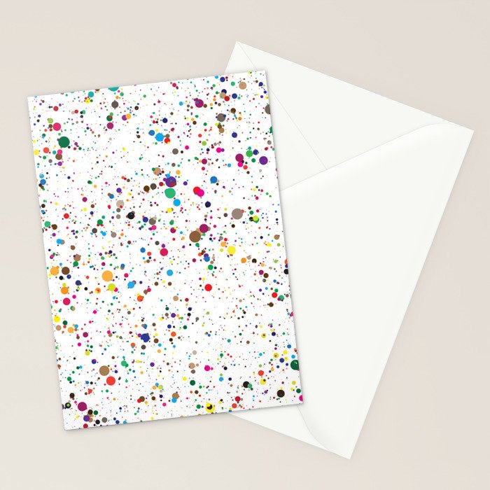 Confetti Paint Splatter Stationery Card Gallery Image 2
