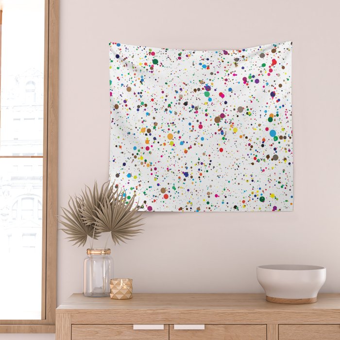 Confetti Paint Splatter Wall Tapestry Gallery Image 2